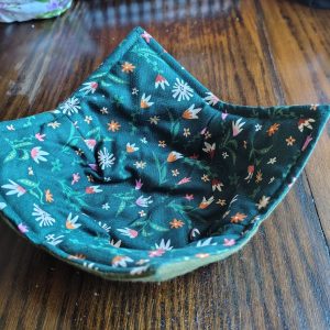 Handmade Green Floral Bowl Cozy